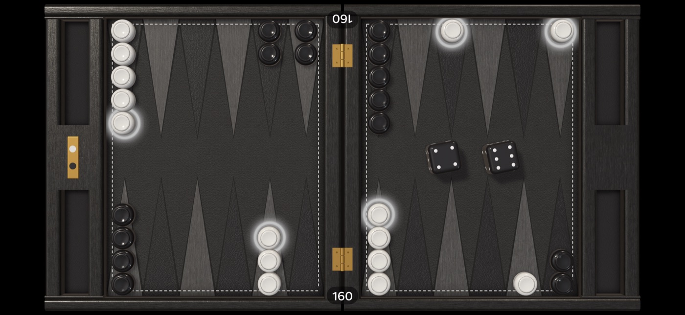 The board on its side on a phone